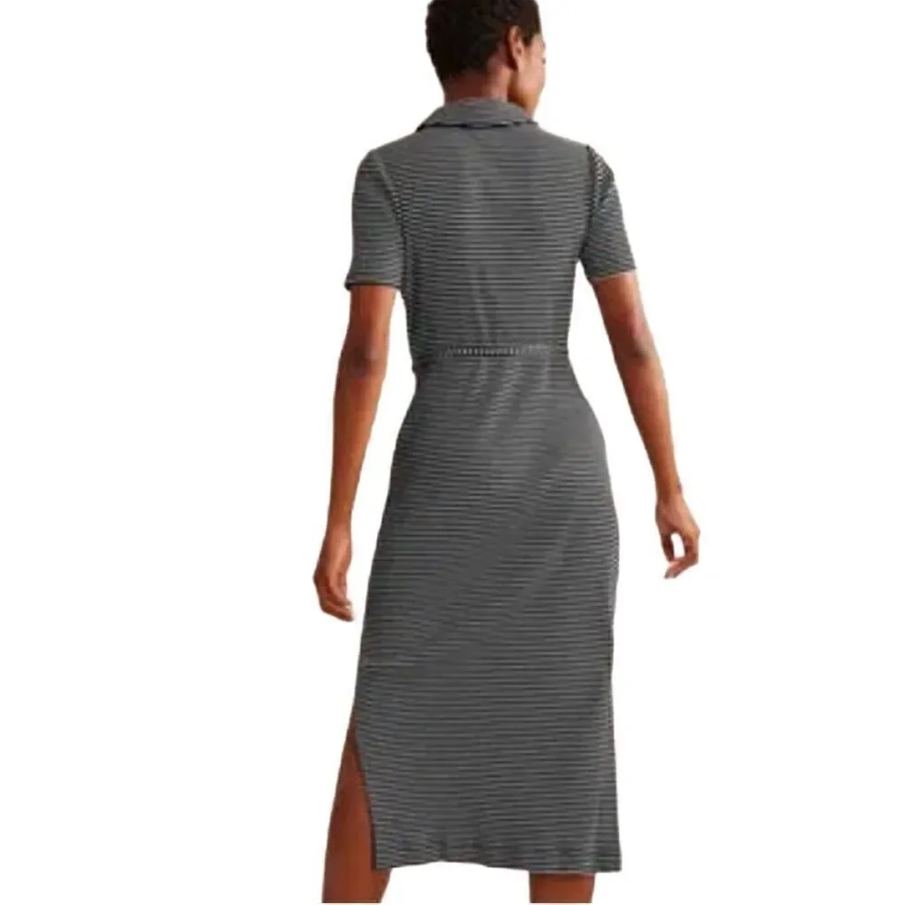 New! Boden Black and White Striped Knit Dress Sz 6P